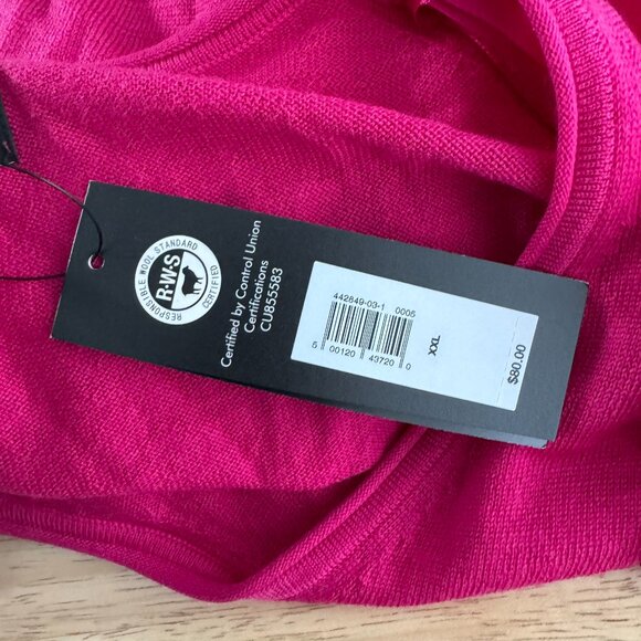 Banana Republic Merino Wool Cropped Sweater Top Womens 2XL Pink NWT TP-3558 - Picture 7 of 10